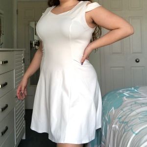 White Fit and Flare Dress
